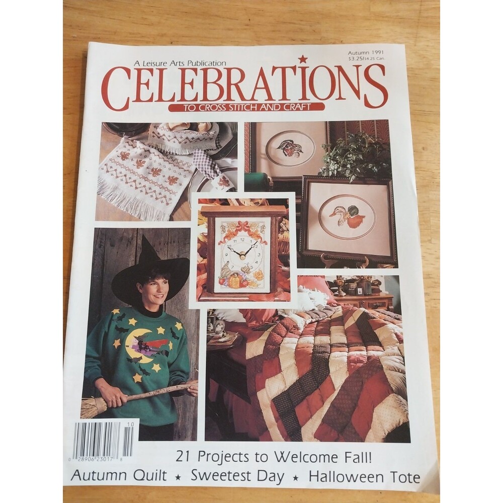Leisure Arts Celebrations to cross stitch and craft 1991